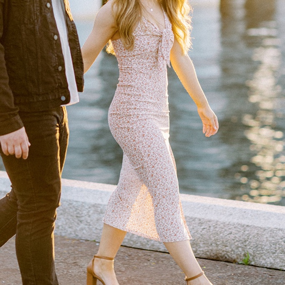 Floral BODYCON midi dress